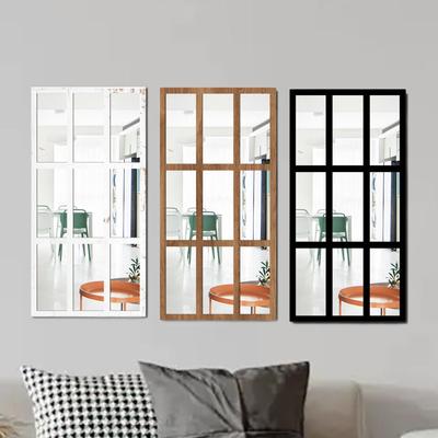 Dekorativní Nástěnné Zrcadlo Minimalistické Imitace Okna Nástěnné Zrcadlo Nástěnná Dekorace do Obývacího Pokoj Farmhouse Koupelny Kuchyně Ložnice