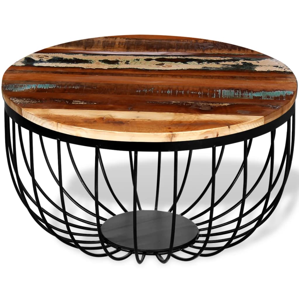 Vidaxl Coffee Table, Solid Reclaimed Wood