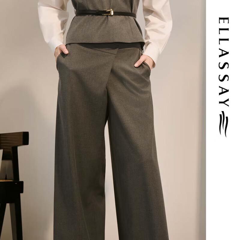 

ELLASSAY Women s High-Waist Wide-Leg Pants M