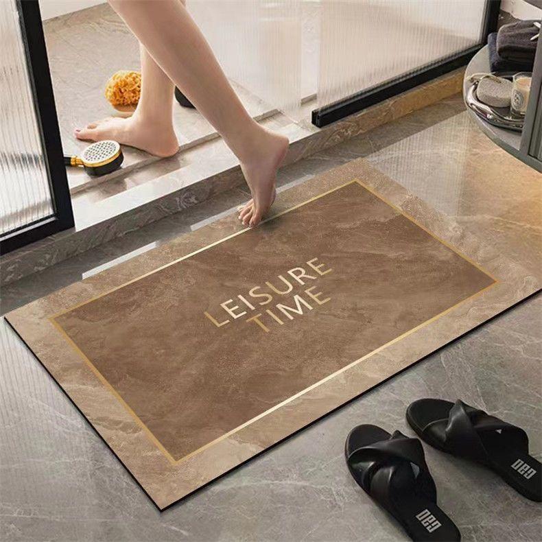 Diatomeeën aarde licht luxe antislip mat, badkamer sneldrogende voetenmat, toiletdeurmat, woonkamer entree mat, vloermat 60x90cm23.6x35.4in