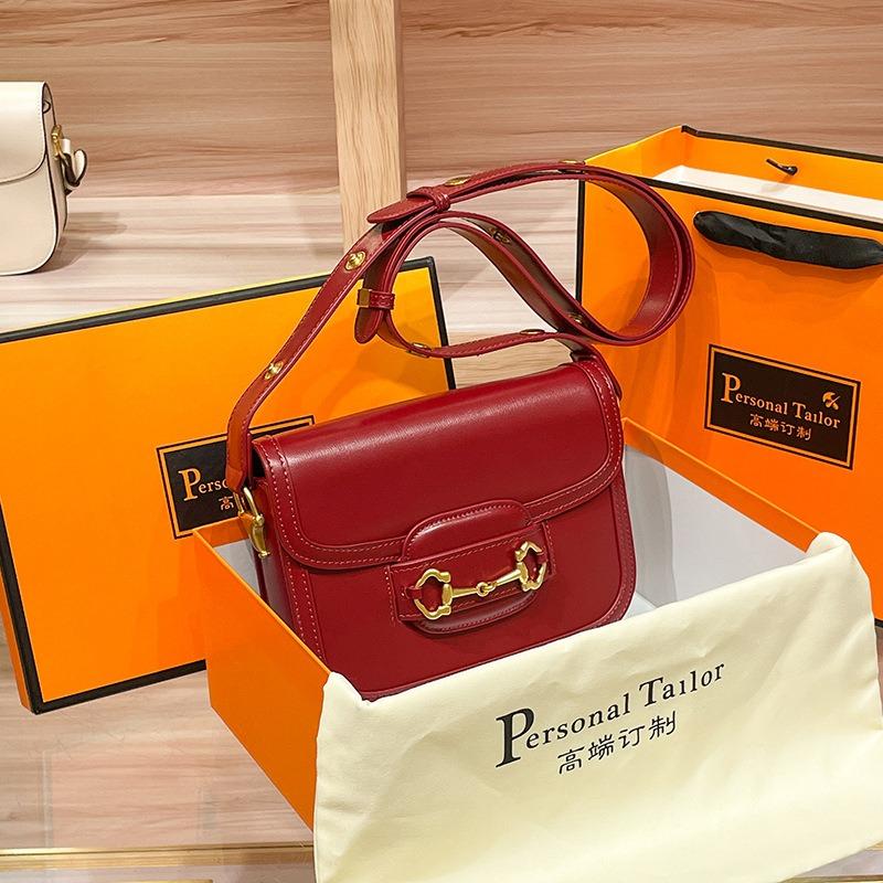 Ledertasche Damen neu Achsel vielseitig 5 Satteltasche einzelne Schulter Umhängetasche Pferde-Schnalle Tasche