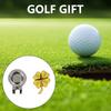 Metal Golfs Markers, Assorted Pattern Metal Hat Clip Set with Golfs Markers