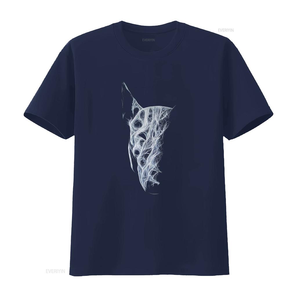 Abstract White Dog Bullterrier T Shirt for American Fashion Lovers Vintage Washed Soft Versatile Streetwear