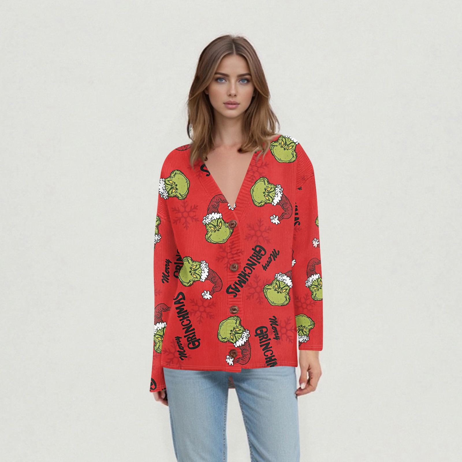 

Женские повседневные топы на каждый день Вязаный кардиган-жакет XL красный