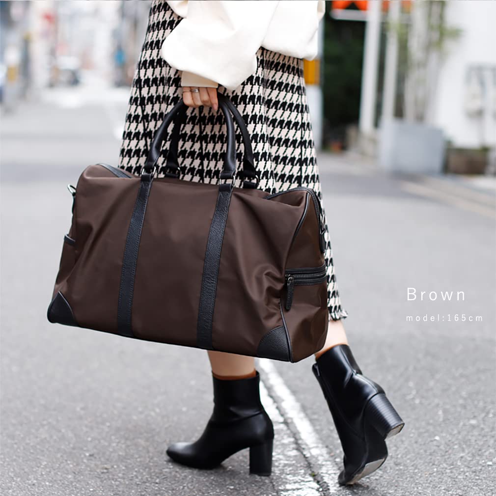 Gratante Boston Tasche für Herren und Groß aus Nylon und Echtem Leder für Eine oder Zwei Schultern oder mit Oberem Griff Stilvoll Mehrere Fächer Ideal für Business