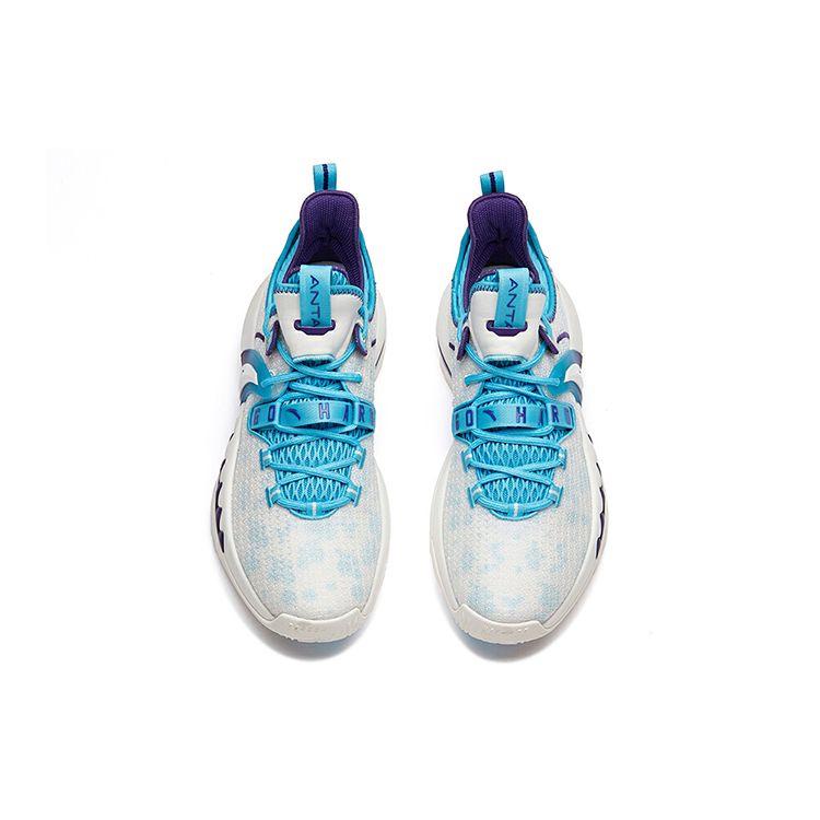 Anta GH2 Hayward Durable Non-Slip Low-Top Basketball Shoes Men Sneakers White Blue Purple 112131103-11
