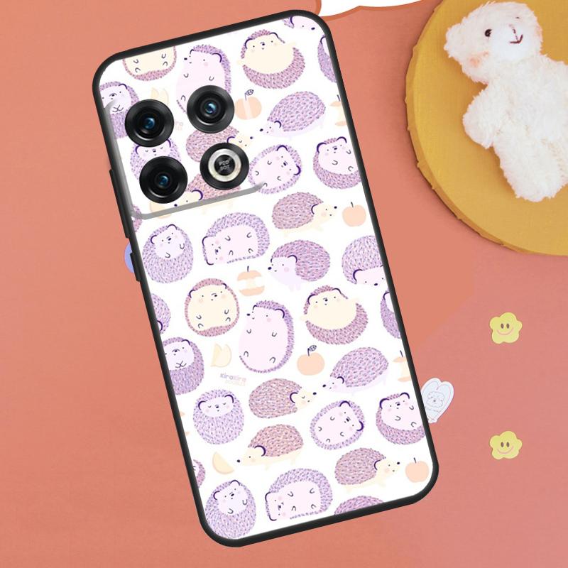Kawaii Hedgehog Case For OnePlus 13T 10T 8T 12R 13R 15 13 12 11 9 10 Pro Nord CE 5 2 3 4 Lite N20 N30 Funda