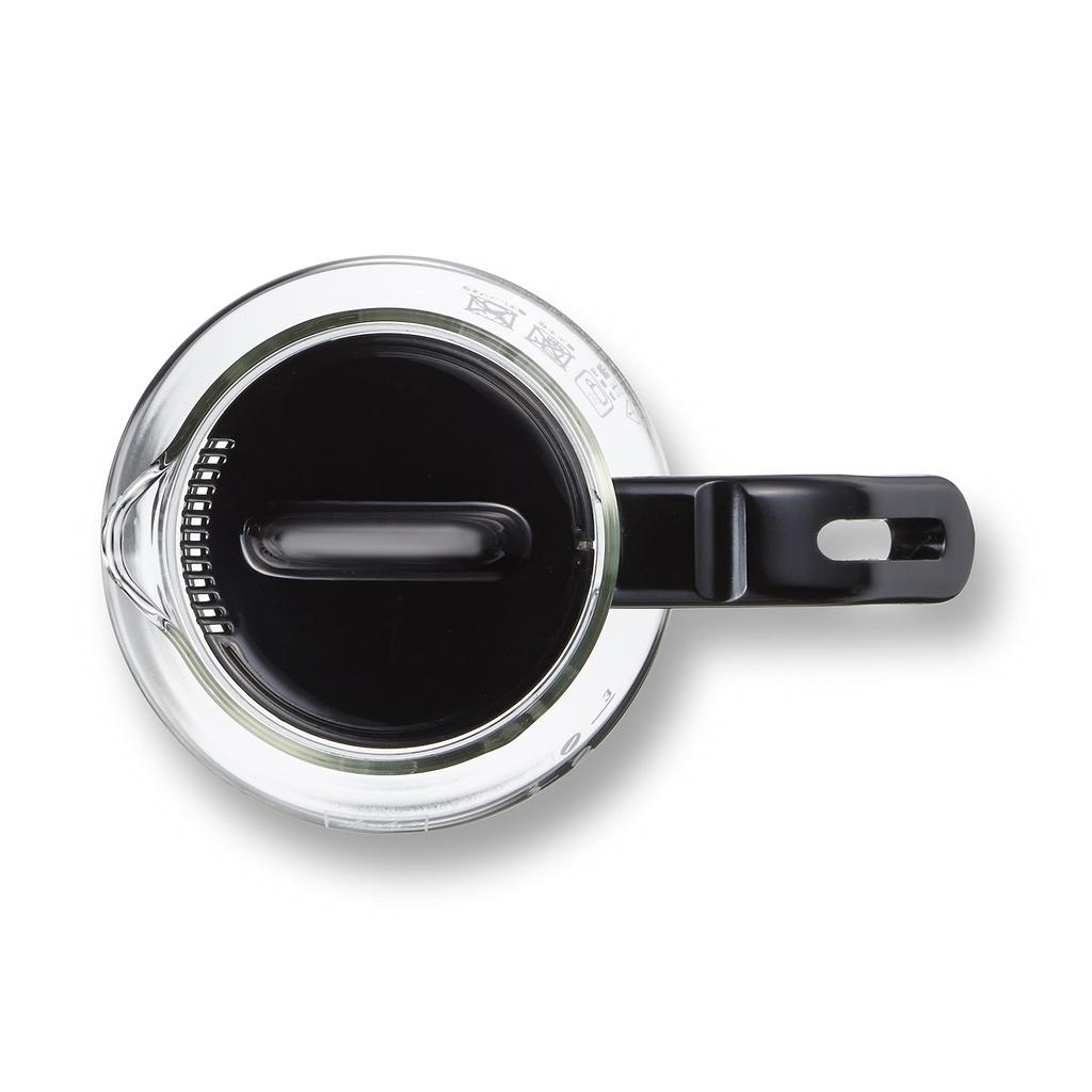 Melitta Coffee Tea Server Glass with Tea Strainer 500ml 4 Cups Glass Pot Caferina Series Black MJ-9301