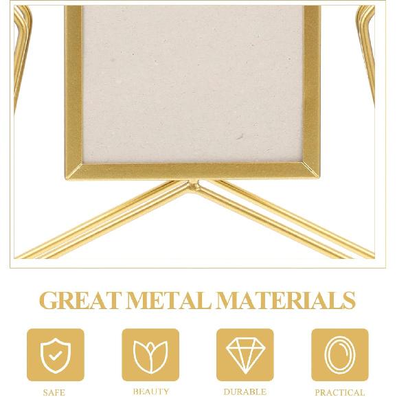 VOSAREA Vertical Photo Frame Star Shape Metal Wire Art Picture Frame Floating Picture Frames Rotatable Picture Display Frame Ideal for Housewarming