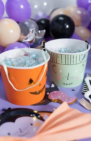 Halloween Pumpkin Candy Buckets 2 pcs