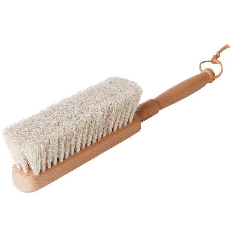 Bed Brush, Sweater Brush for Home Use, White Horse Hair Coat Brush, Soft Bristle Clothes Brush, Static Dust Removal Brush for Coats, Horse Hair Brush
