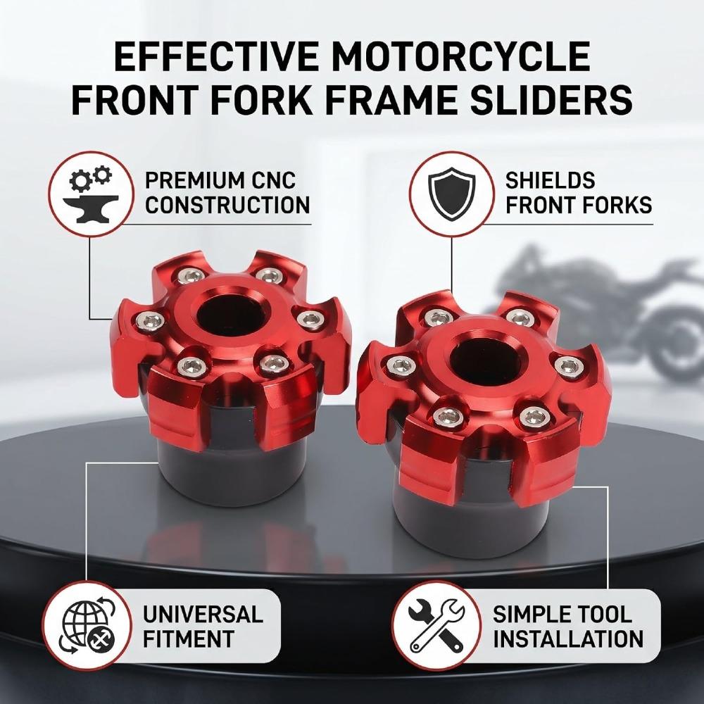 2pcs Falling Protection Motorcycle Frame Sliders 6-Hole CNC Aluminum Sliders Motorcycles