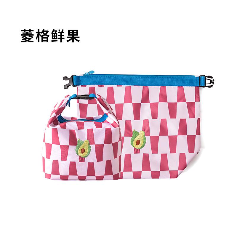 Lunch box bag, insulated lunch box bag, waterproof storage bag makeup bag dirty pocket foldable drawstring shopping bag