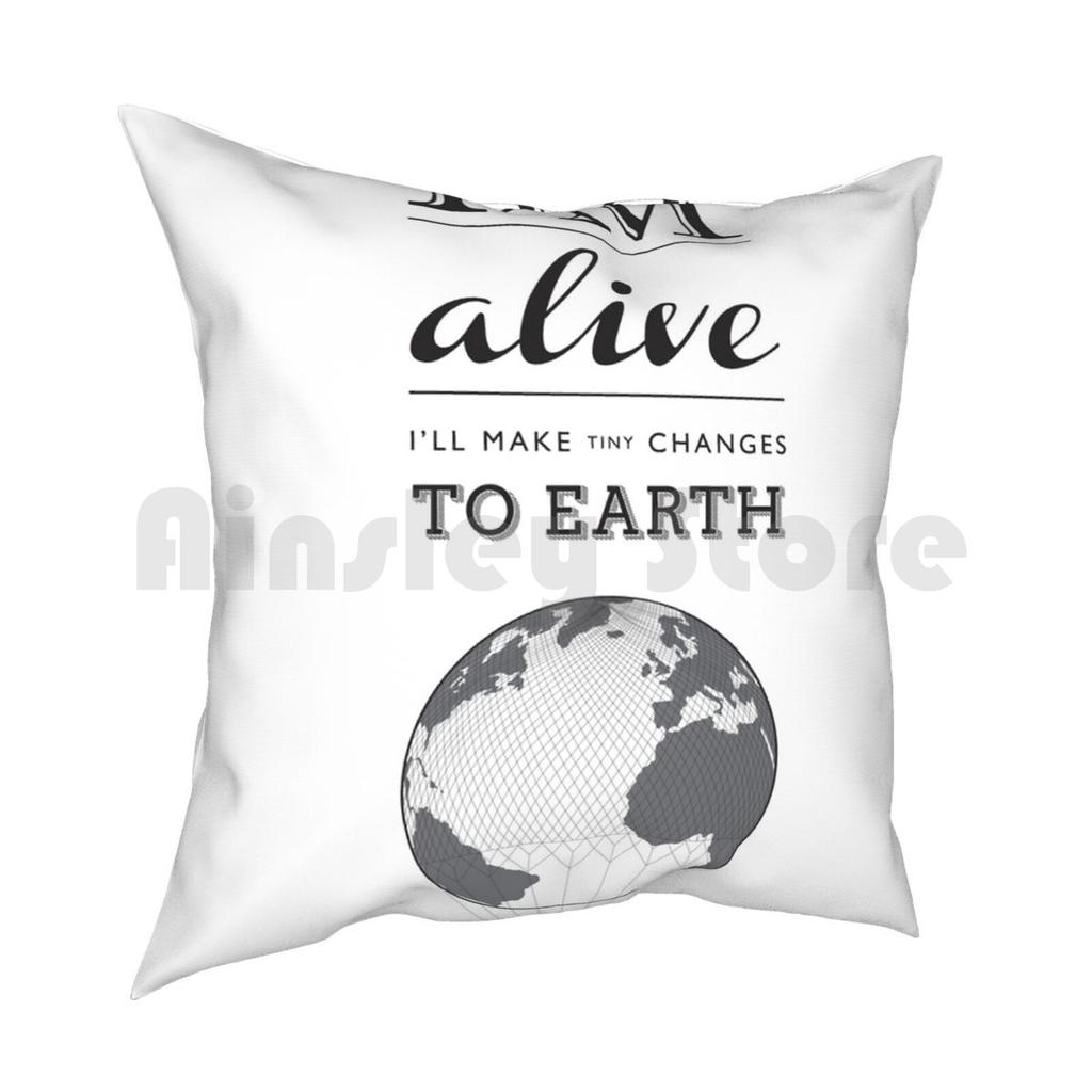 Ill Make Tiny Changes To Earth Pillow Case Printed Home Soft DIY Pillow Cover Inspirational Music Frightened Rabbit Travel