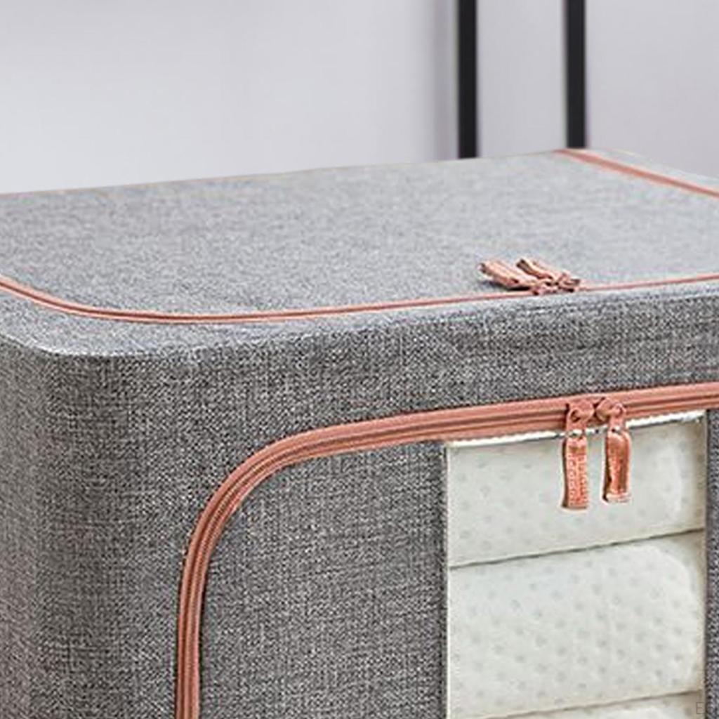 66L Clothes Storage Bag, Reinforced Waterproof Dustproof Basket with Large Capacity for