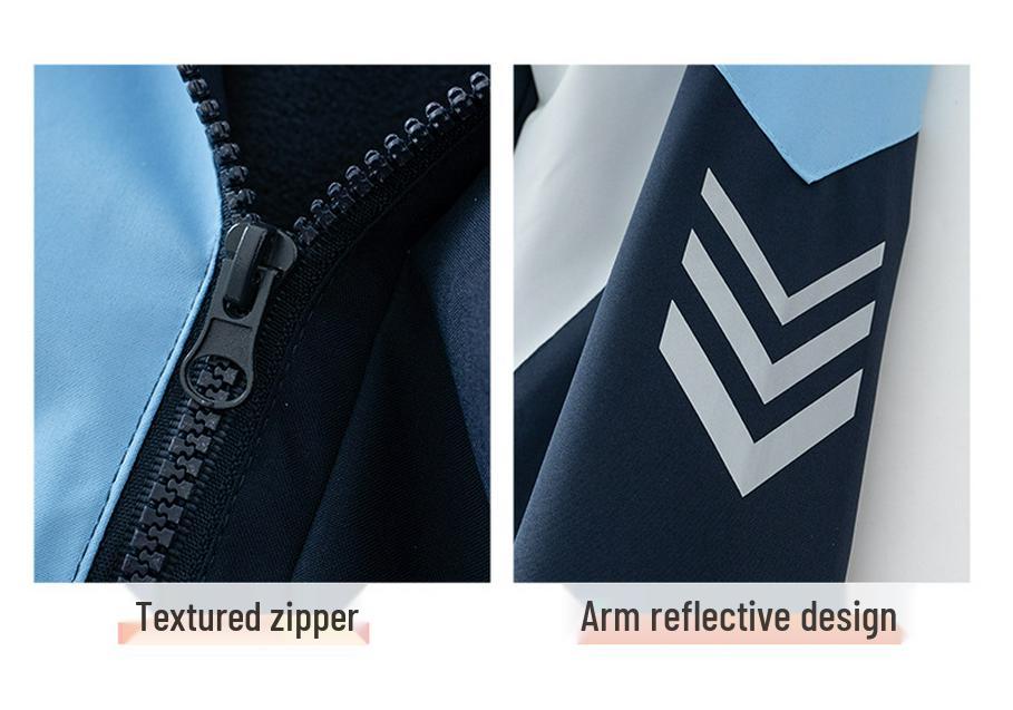 2025 Winter Waterproof School Uniform Windbreaker & Sportswear Set - Warm, Outdoor, Three-Piece for Students.