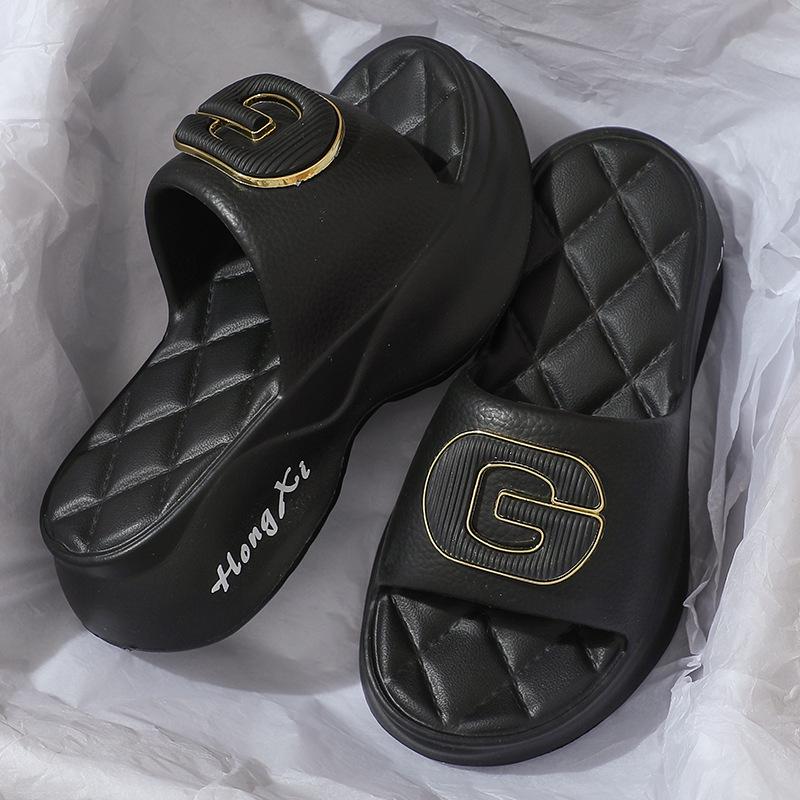 2023 Women's Fashion Thick-Soled Heightening Non-Slip Slippers for Indoor & Outdoor Winter Wear