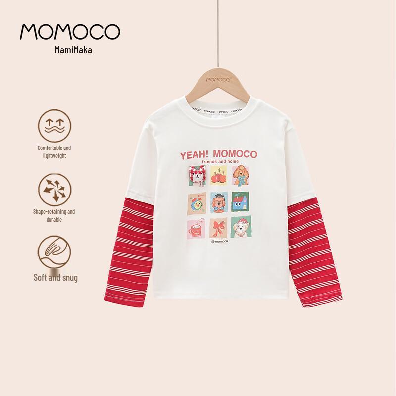MOMOCO Girls  Stylish Versatile Long Sleeve T-Shirt 130