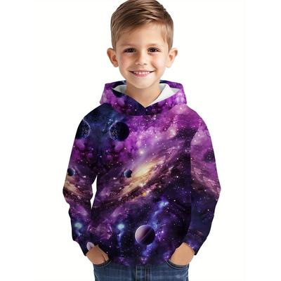 Roupa infantil, moletom com capuz 3D criativo para meninos, blusa de manga comprida com capuz esportiva casual para meninos
