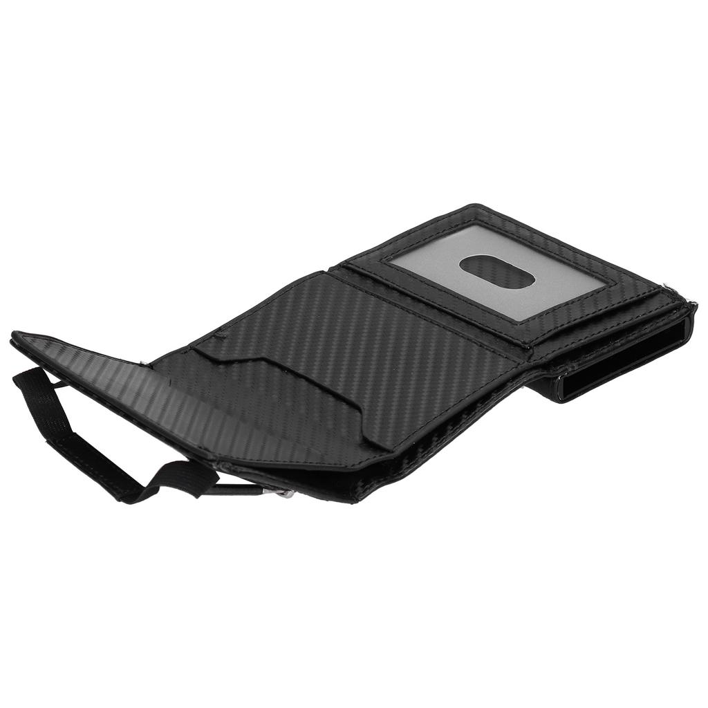 Card Holder PU Leather Carbon Fiber Style RFID Business Card Storage Case for Men Women
