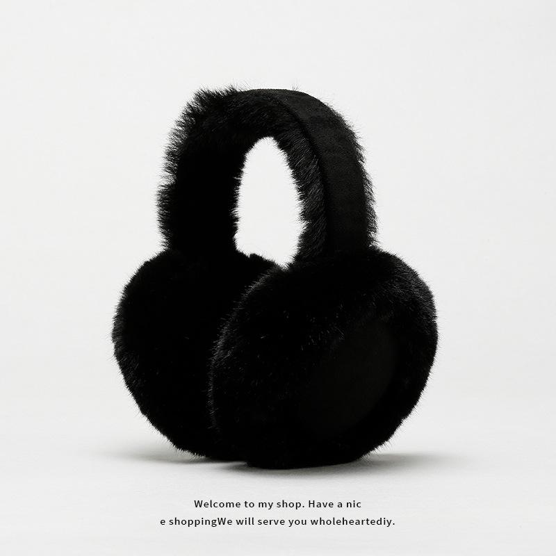 Maillard Brown Plush Earmuffs - Cute, Warm Ear Protection for Winter Cycling