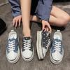 2025 summer new women's platform rhinestone casual style front lace-up explosive canvas shoes