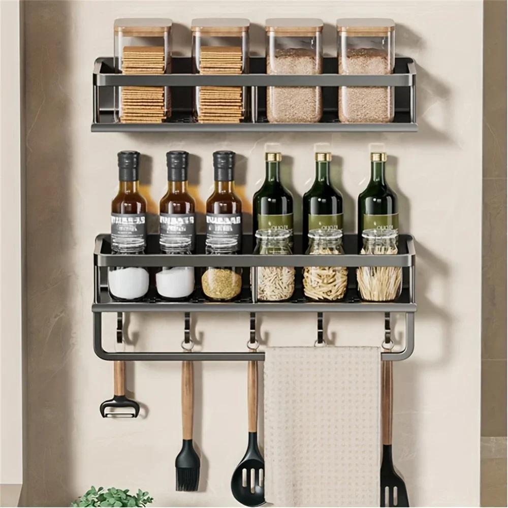 Vegghylle Kjøkken Bad Multifunksjonell Hylle Kjøkken Skrivebord Rekvisitter Organizer Hylle Veggmontert Hylle Vegghyller rom