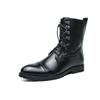 FashionMen's Shoes Autumn and Winter High Top New Fashion Casual Black Boots British Style Non-slip Motorcycle Boots Trend Work Shoes