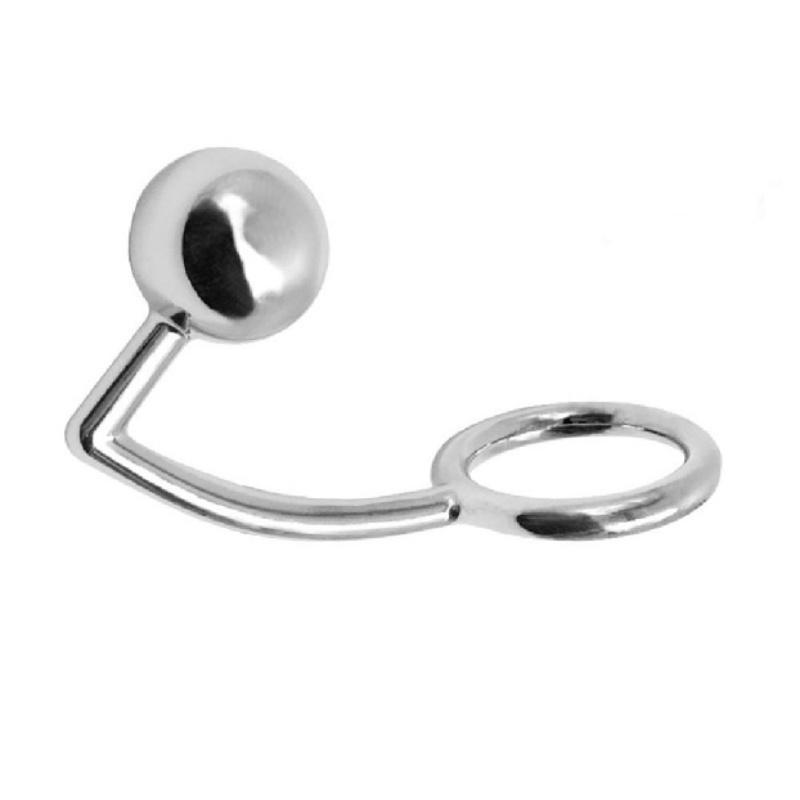 Stainless Steel Anal Hook Butt Plug Ball Bead 40mm/45mm/50mm Ring