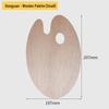 Oval Wooden Painting Palette with Handle - Irregular Shape for Oil and Acrylic