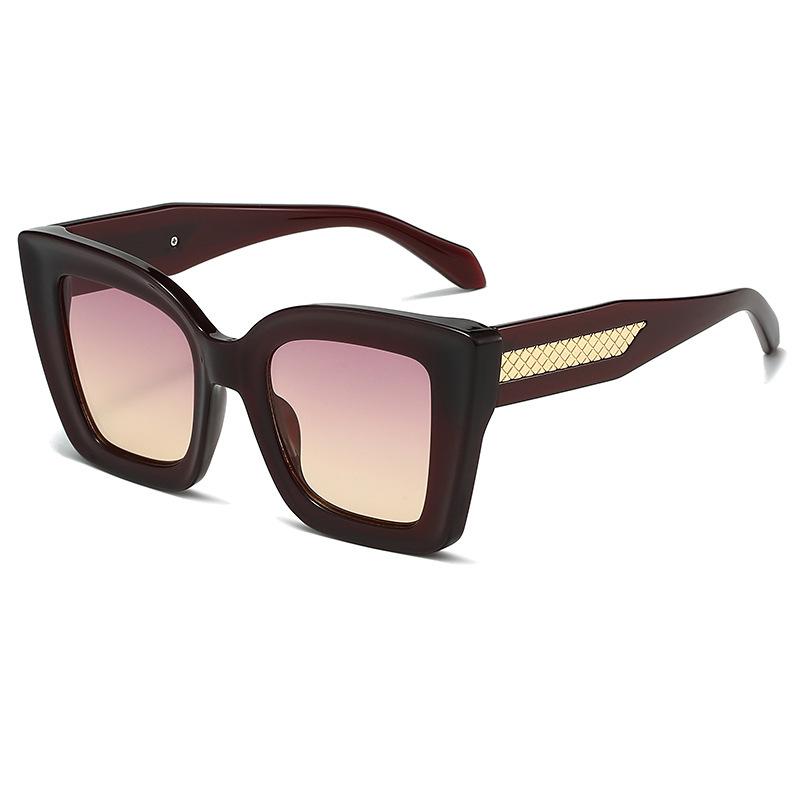 New trendy versatile sunglasses, high-end European and American simple square versatile men's and women's sunglasses