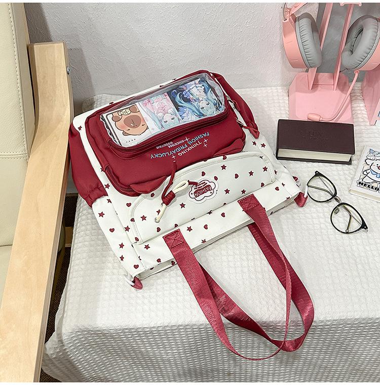Schoolbag Japanese Ins Cute College Style Make-up Bag Female High-value Primary and Secondary School Students Grades 1-1 Two-piece Backpack