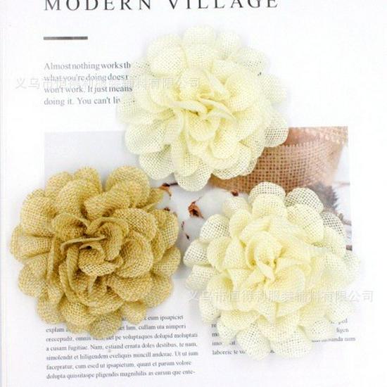 Korean Linen-Style Fabric Flowers for Handmade Hair Accessories, Shoe Decor & Brooches