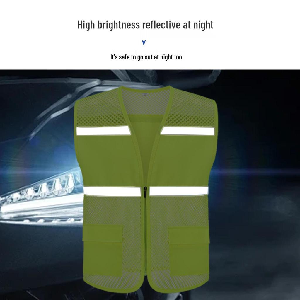 Breathable Reflective Safety Vest for Volunteer Activities and Construction