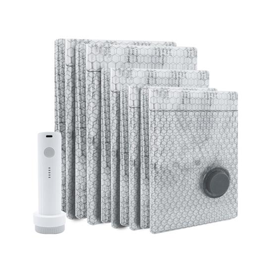 Vacuum Compression Bags with Rechargeable Air Pump Travel Storage Bag Fast Compression Packing Bags for Luggage Suitcase Clothes