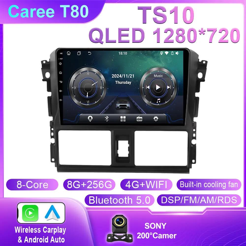 Android 14 Carplay Auto For Toyota Vios Yaris 2013 2014 2015 2016 Car Radio Multimedia Navigation Player Stereo WIFI 4G No 2DIN