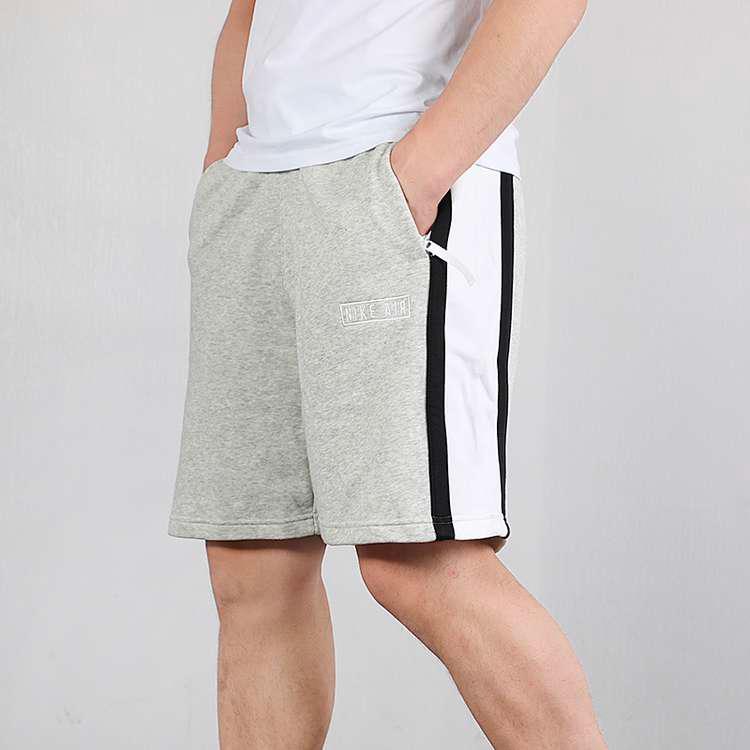 Nike Air French Terry Drawstring Zip Pockets Casual Shorts Men Bottoms Grey CJ9948-050