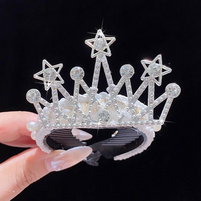 Crown Headdress Children's Summer Ball Head Artifact Twist Clip Girls Hair Accessories Ponytail Buckle Baby Hairpin