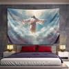 Heavenly Figure Amidst Glowing Clouds Pattern Wall Hanging Tapestry Decorative Tapestry Home Decor for Bedroom and Living Room
