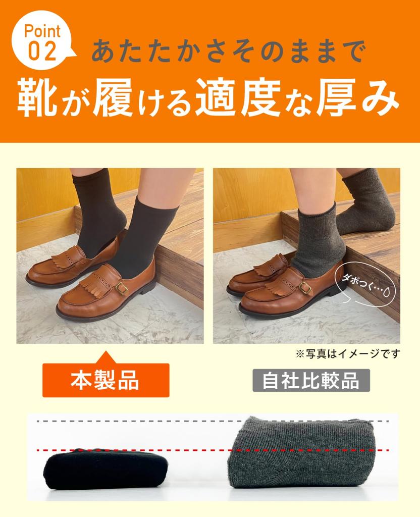 Okamoto Cocopita Regular Lightweight Sizes cm Warmth, Length, Pile, Moisture-Wicking, Heat-Retaining, Deodorizing, 335-800, Women's, Black, 23.0-25.0