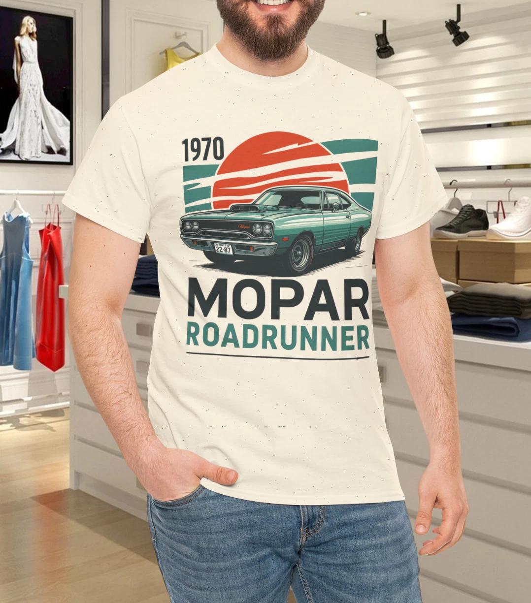 1970 Mopar Roadrunner Classic Muscle Car Vintage Retro Graphic Tee Shirt 3XL