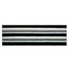 Nordic Style Black & White Striped Non-Slip Bedroom Rug - Wear-Resistant Long Floor Mat for Living Room