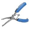 Fishing Pliers Multifunctional Stainless Steel Fishing Scissors with 2 Blades Braid Line Cutters Hook RemoverBlue