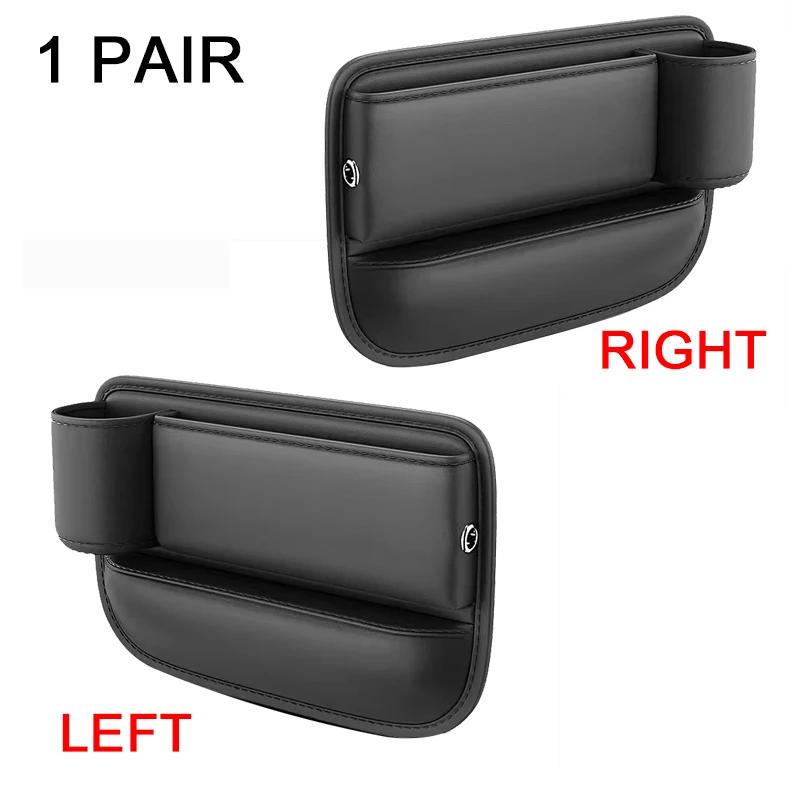Car Seat Gap Filler Automotive Seat Leather Storage Box Water Cup Holder Gap Side Organizer Front Seat Gap Filler Storage Box