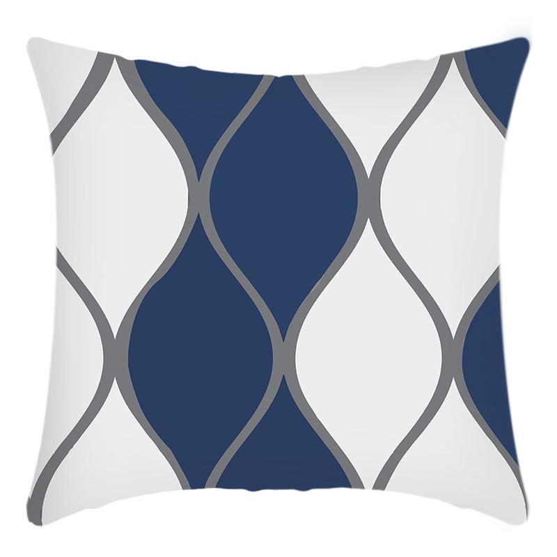 New Pillowcase Art Abstract Print Pillowcase Blue Pillowcase Home Sofa Pillowcase