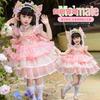 Girl Lolita Princess Dress Summer Lace Children's Super Fairy Flower Fairy Pink Dress Puff Skirt Dress