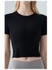Spring Summer Women's Quick-Dry Short Sleeve Round Neck Yoga & Fitness Top