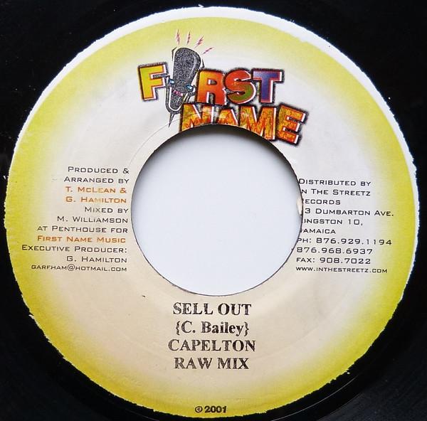 7inch Record CAPLETON - Sell Out none First Name Musi 2001 Jamaica Reggae, Ska & Dub Used