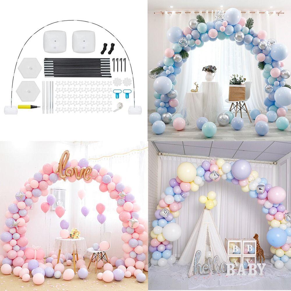 Halbkreis Rahmen Ballonbogen-Set Verstellbare Ballonbogen-Stütze Ballonständer-Halter Geburtstag