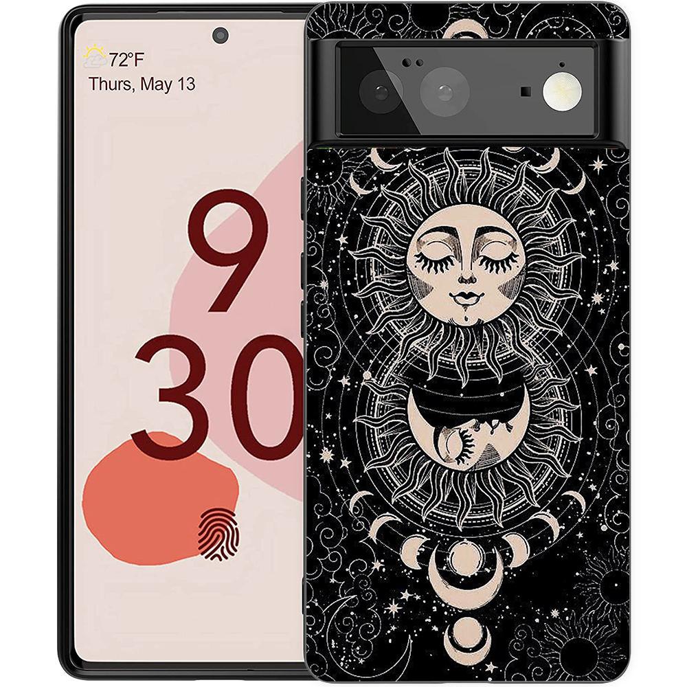 Suns Moons Clouds Astrological Phone Case Cover for Google Pixel 8 7 6 7A 6A Pro 5G Shockproof Silicone 9 Pro XL 8 Pro 5G Shell
